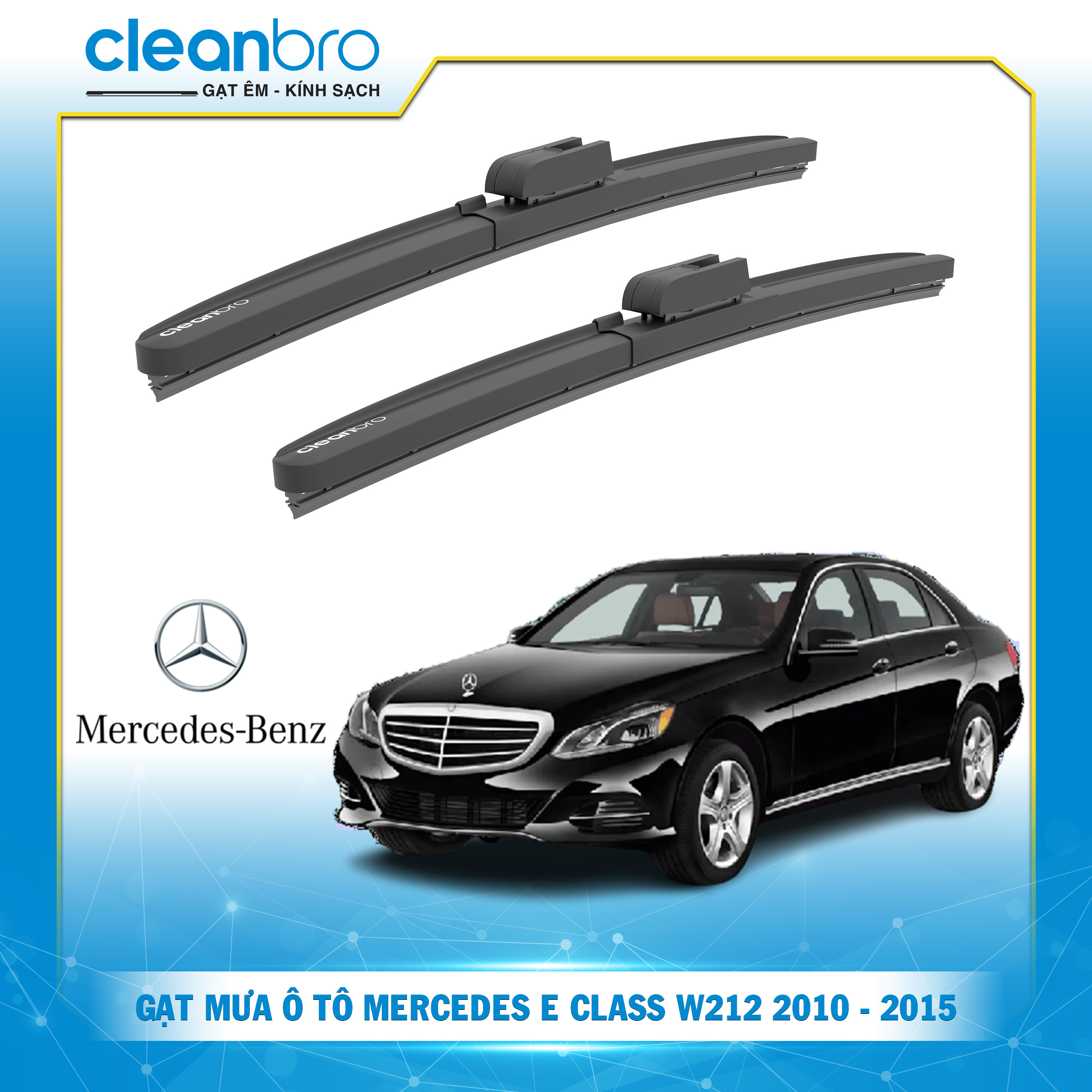 Gạt mưa ô tô hiệu ứng lá sen Mercedes E Class W212 [2010-2015]